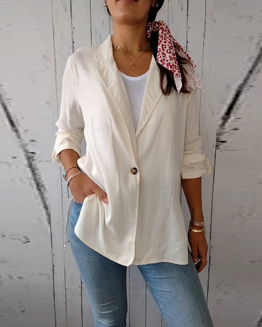 Lapel Single-breasted Irregular Shirt