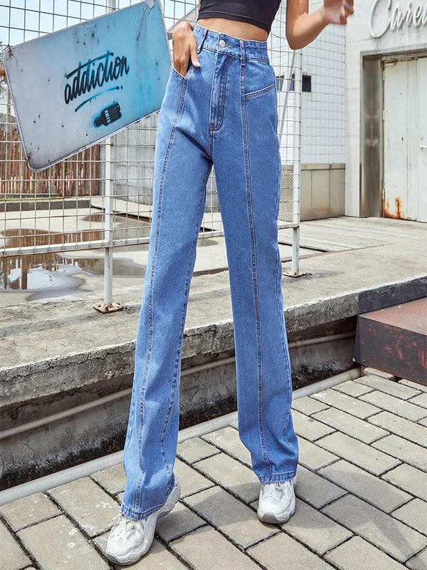 Loose Straight High Waist Women Jeans