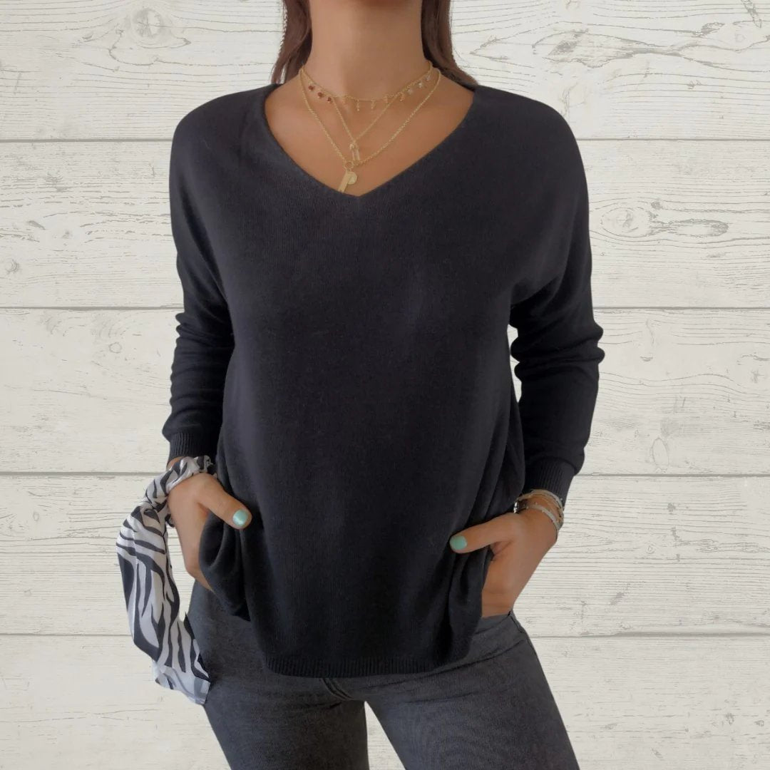 Casual V-neck Thin Top