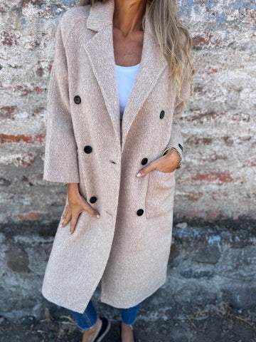 Casual Lapel Single-breasted Long Coat