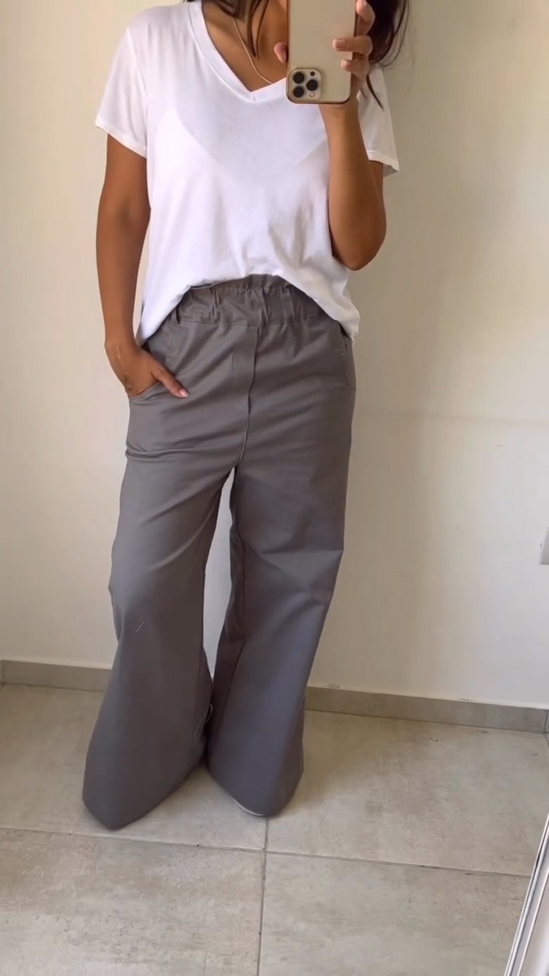 Loose Trousers with Elastic Band