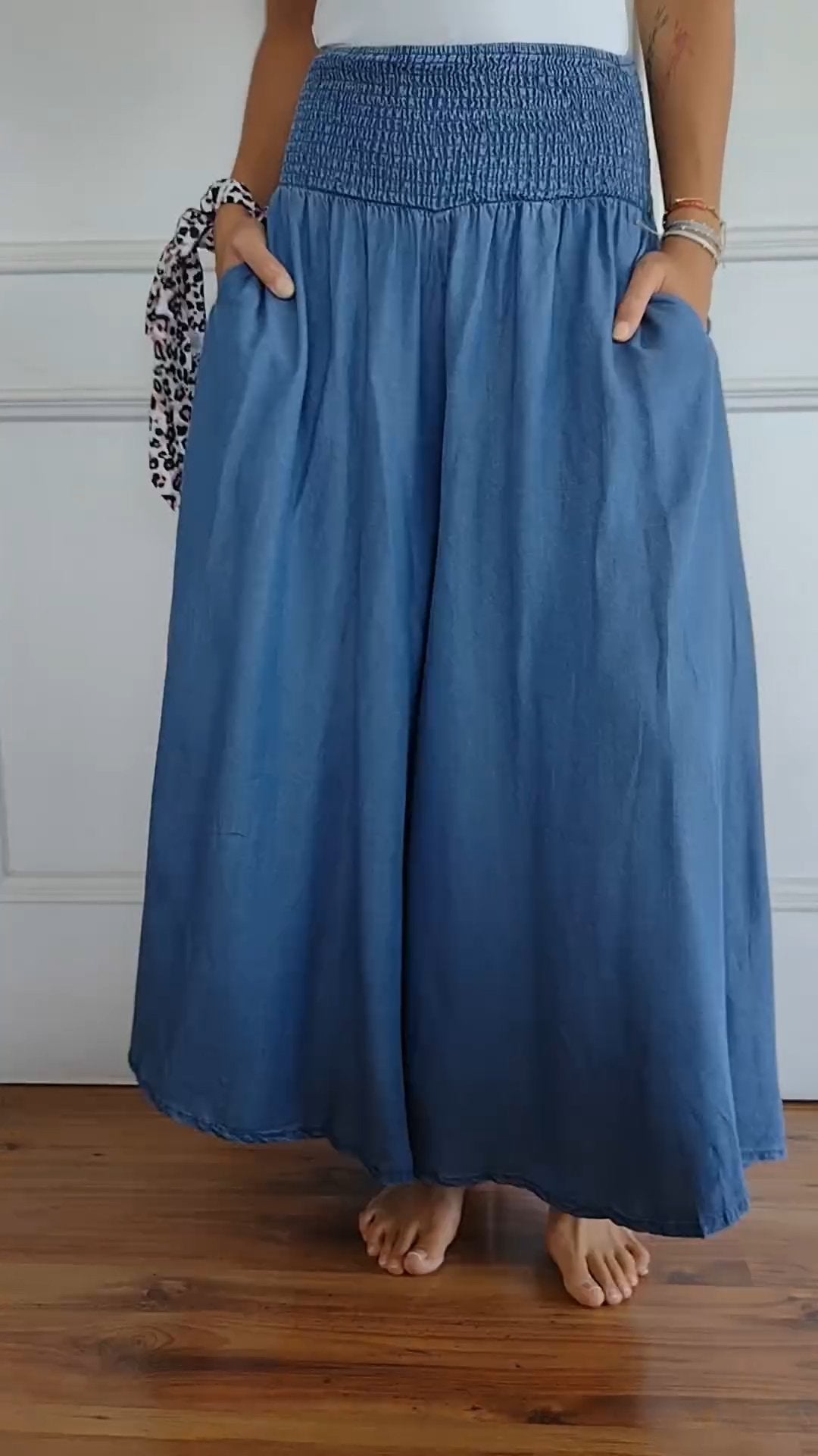 Cotton and Linen Loose Wide Pants