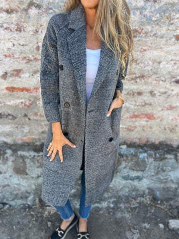 Casual Lapel Single-breasted Long Coat