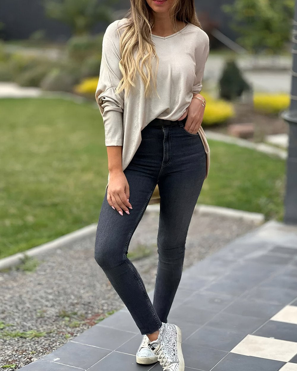 Women's Fashionable Casual Loose Long Sleeves