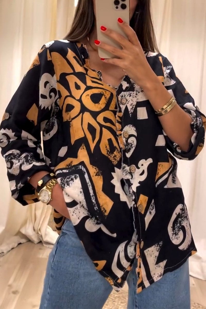 Women's Casual Printed Long Sleeve Shirt