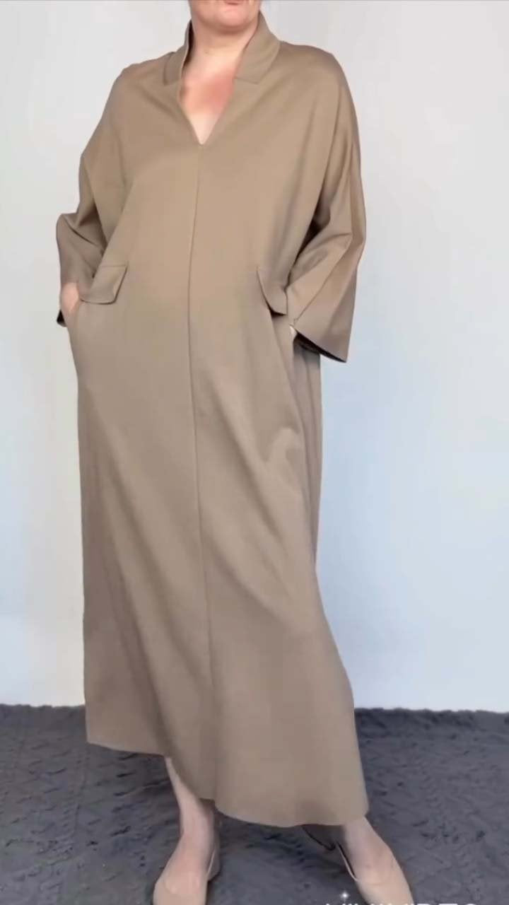 Women's Casual Solid Color Casual Long Sleeve Dress