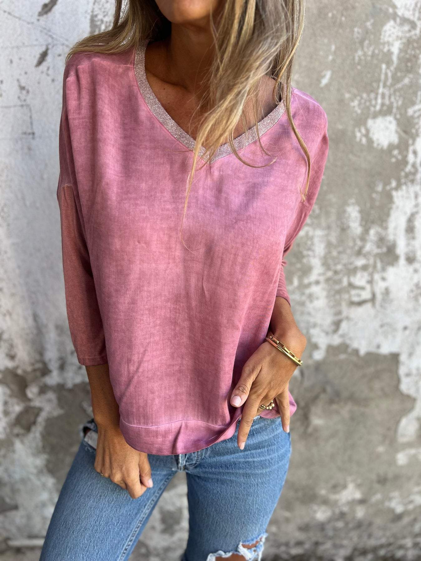 V-neck Fashionable Casual Top