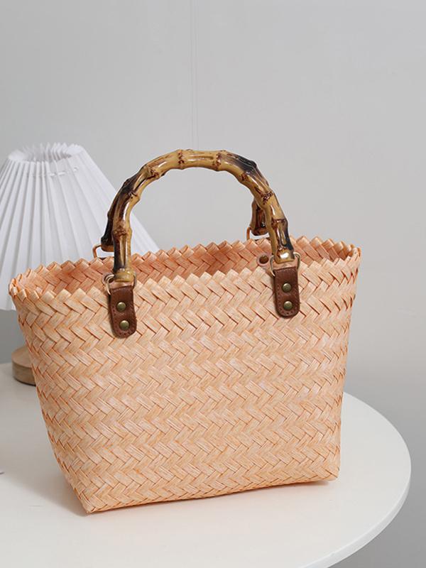 Women's Vintage Hand-Woven Handbag Straw Bags