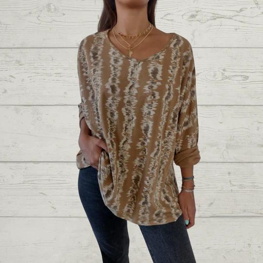 Casual Round Neck Printed Top