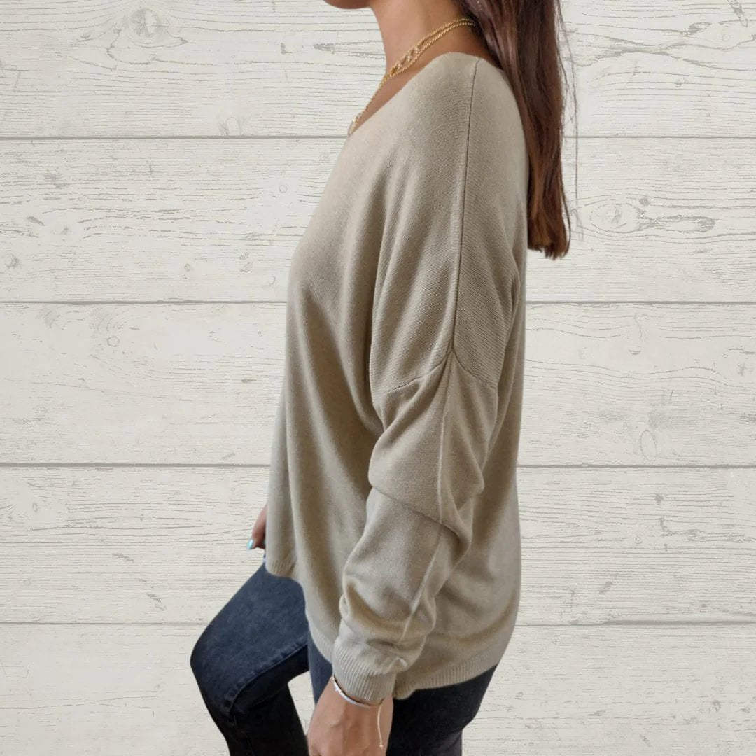 Casual V-neck Thin Top