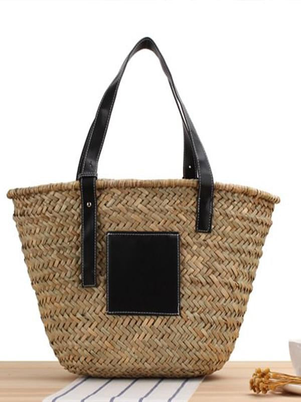 Women's Portable Travel Holiday Large Capacity Straw Bag