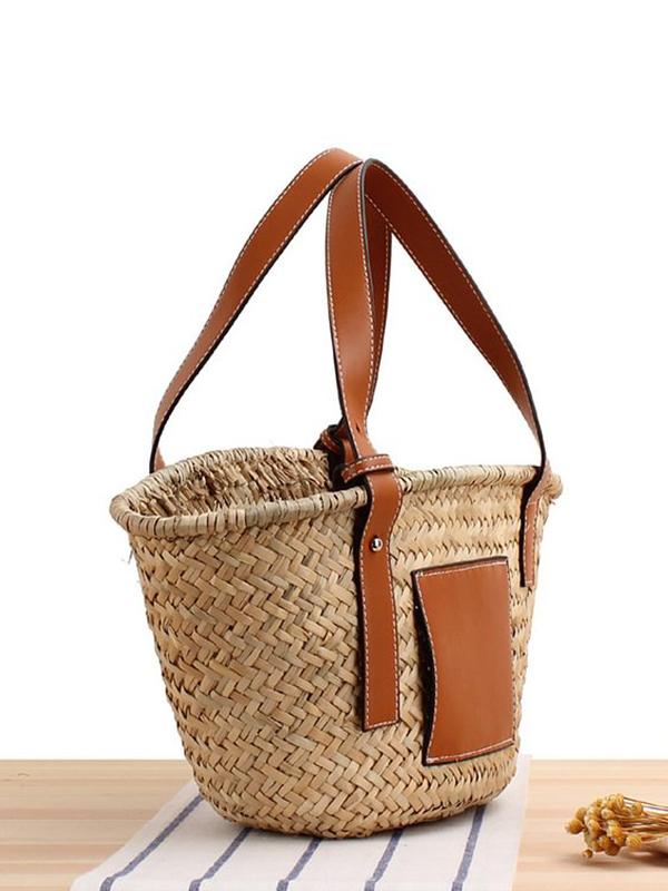 Women's Portable Travel Holiday Large Capacity Straw Bag