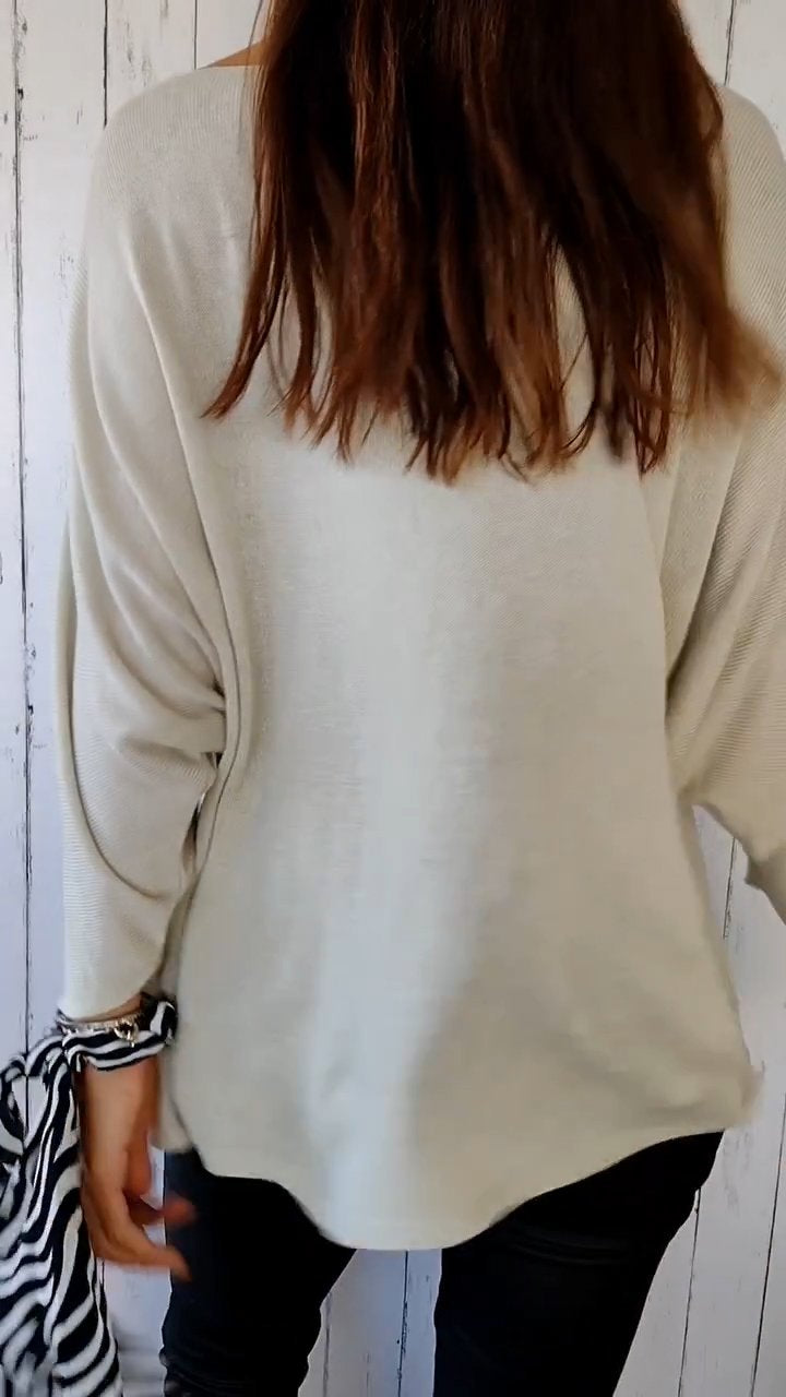 V-neck Long-sleeved Comfort Top