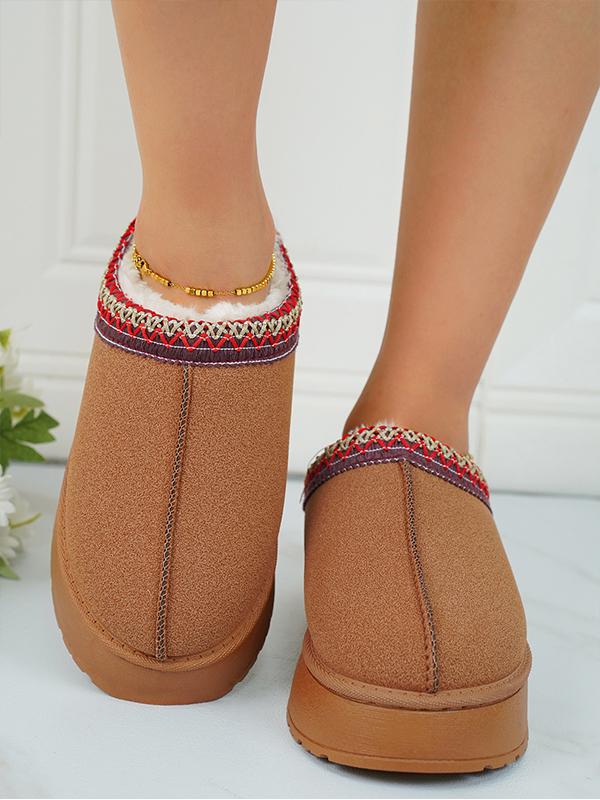 Warm Thick-soled Toe-toe Woolen Cotton Shoes