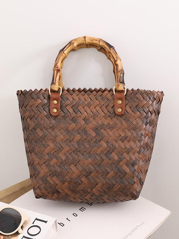 Women's Vintage Hand-Woven Handbag Straw Bags