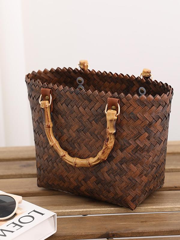 Women's Vintage Hand-Woven Handbag Straw Bags