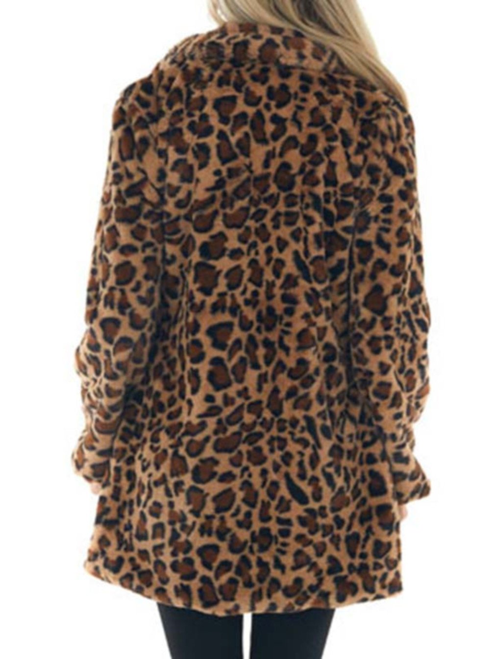 Women's Casual Loose Plush Leopard Jacket