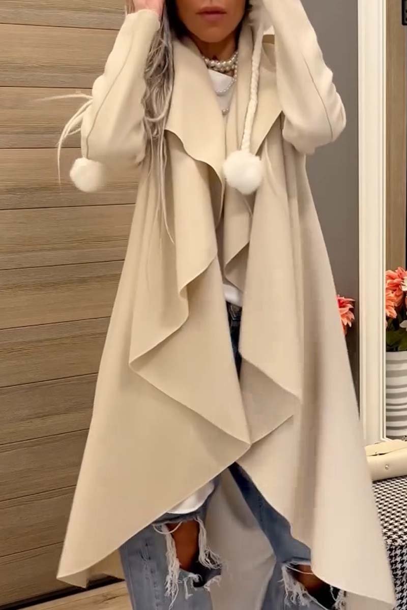 Women's large lapel layered jacket