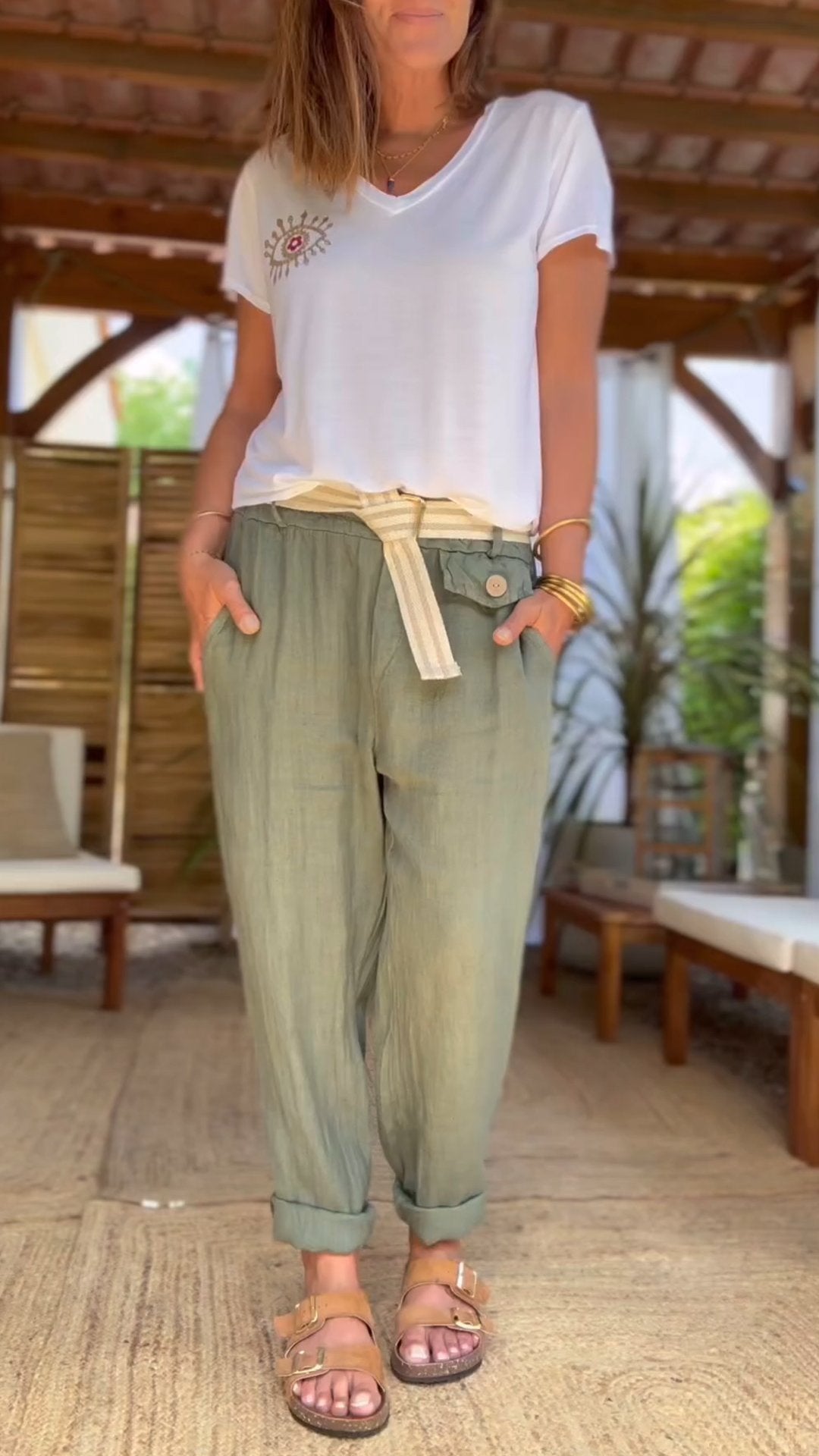 Casual and Comfortable Cotton and Linen Trousers