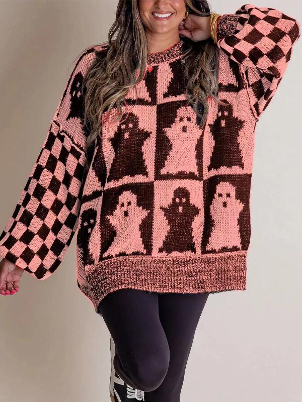 Women's Round-neck Halloween Loose Knitted Sweater