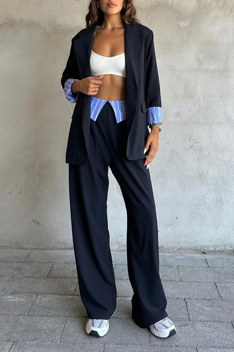 Women's Casual Lapel Suit Two-piece Suit