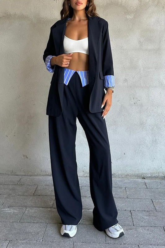 Women's Casual Lapel Suit Two-piece Suit