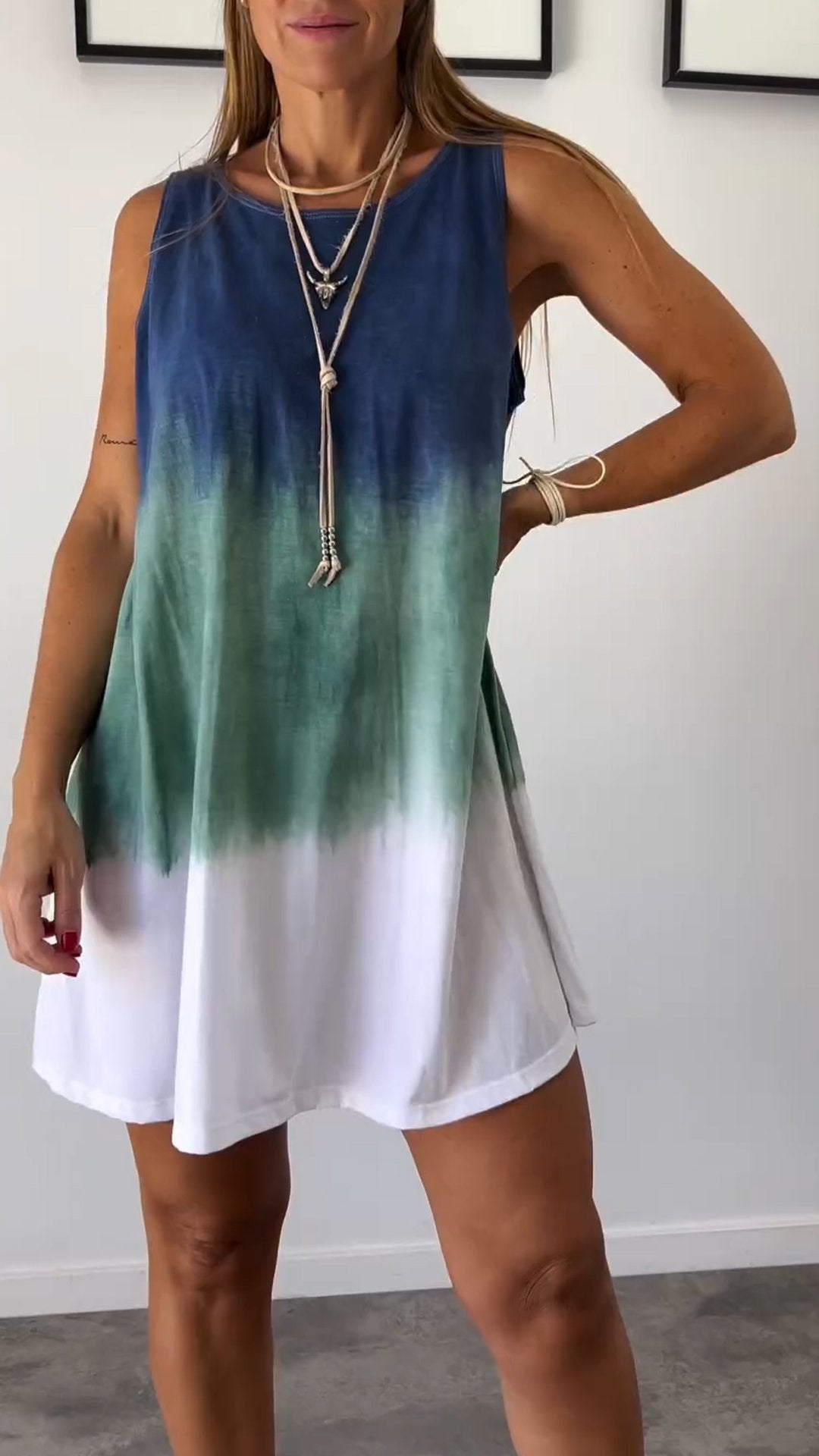 Tie Dye Sleeveless Dress