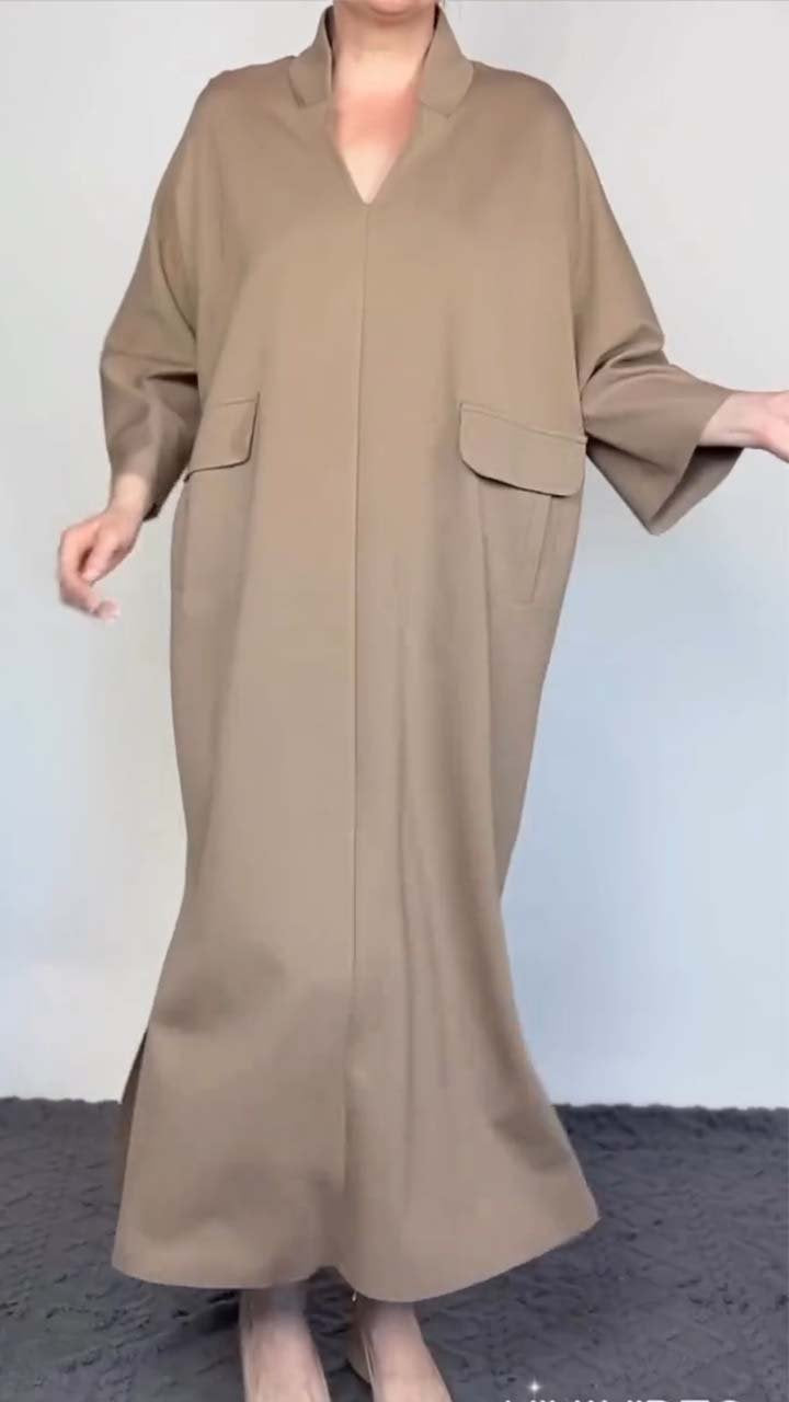 Women's Casual Solid Color Casual Long Sleeve Dress