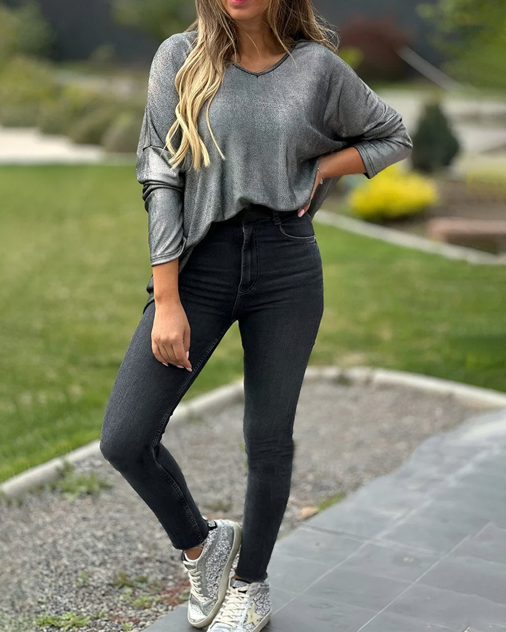 Women's Fashionable Casual Loose Long Sleeves