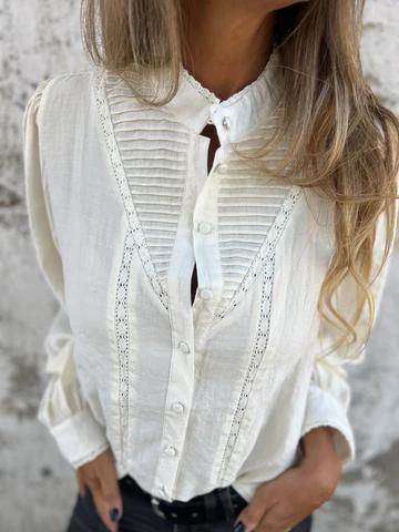 Casual Round Neck Long Sleeve Top