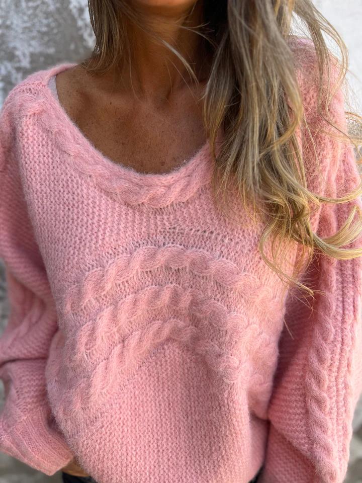 Round Neck Pullover Knitted Top