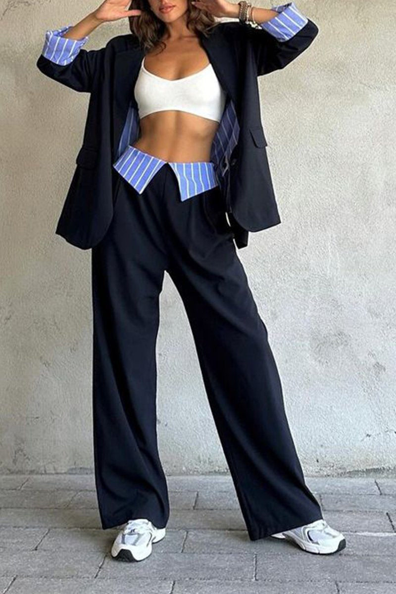 Women's Casual Lapel Suit Two-piece Suit