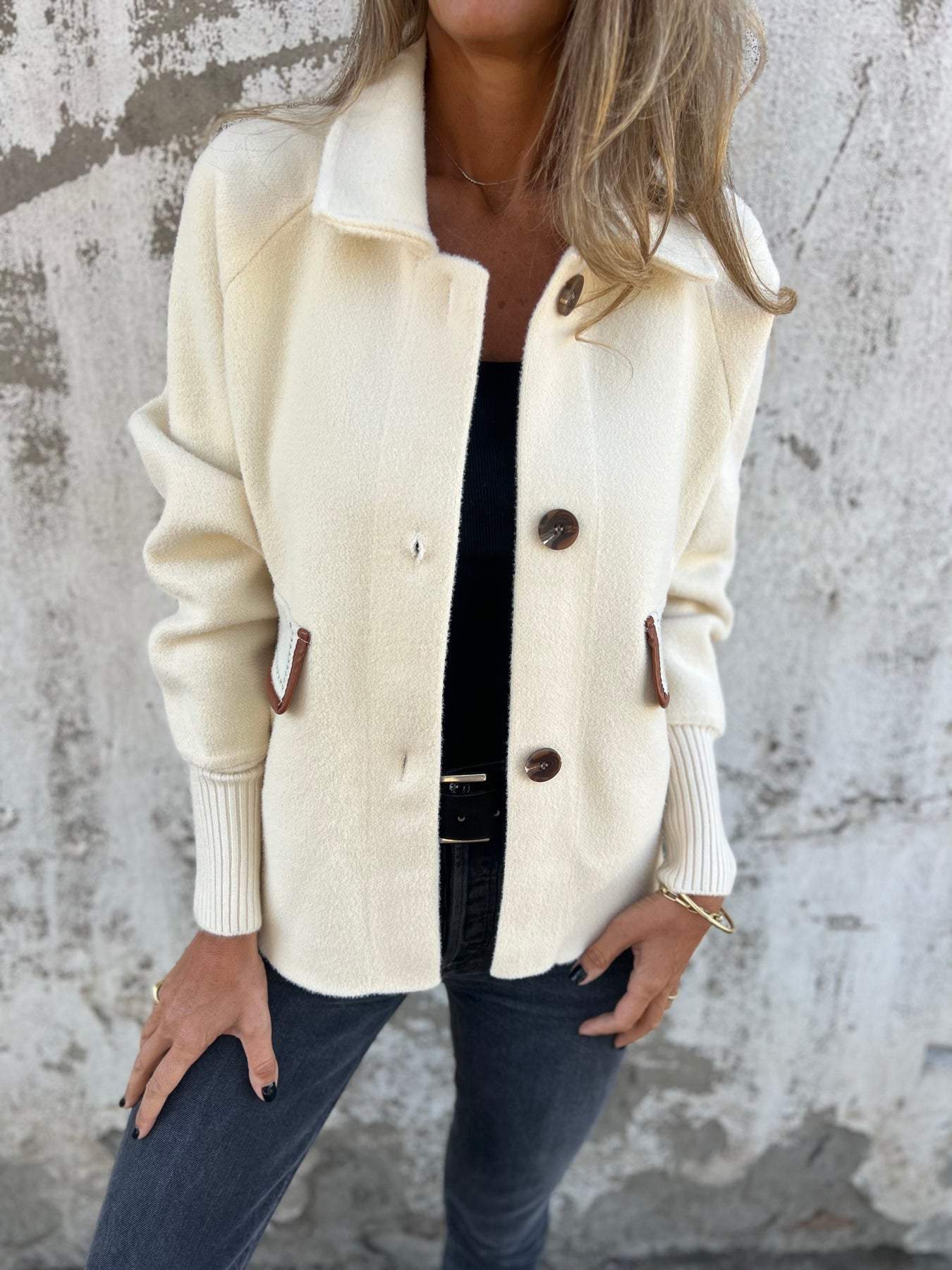 Casual Lapel Single-breasted Long-sleeved Jacket