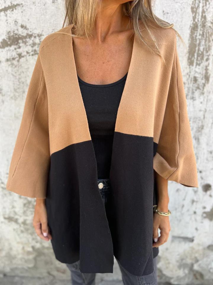 V -neck Bat Sleeve Cardigan Jacket