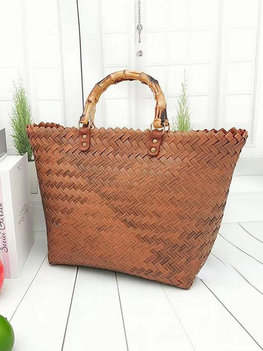 Women's Vintage Hand-Woven Handbag Straw Bags