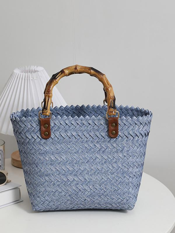 Women's Vintage Hand-Woven Handbag Straw Bags