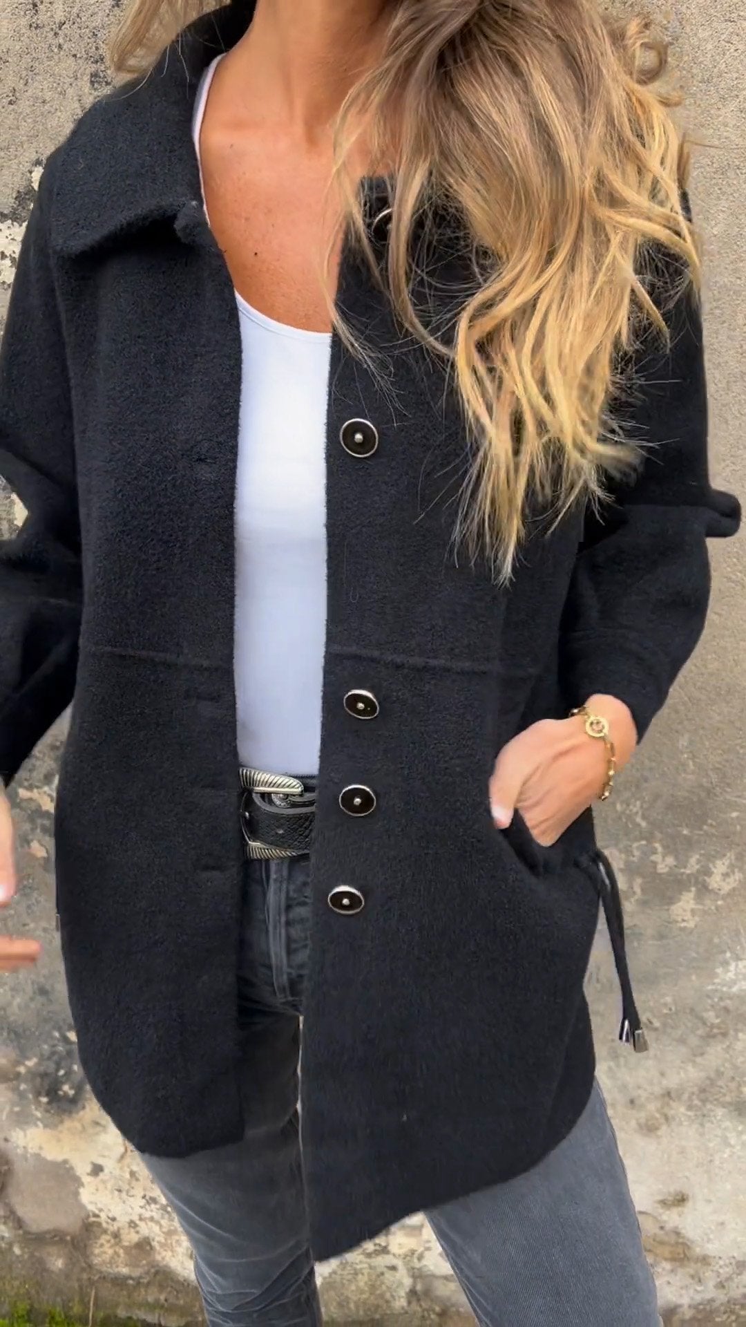 Women's Slim-fit Base Breasted Coat