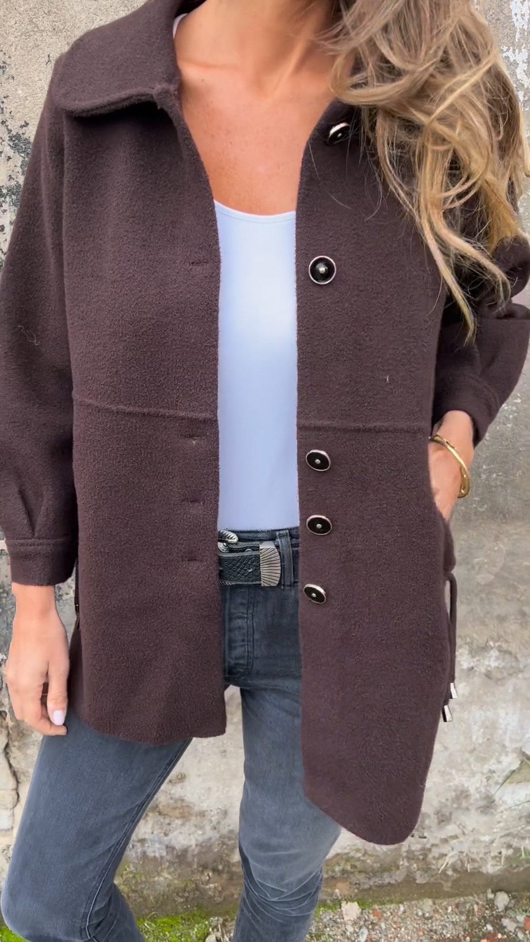 Women's Slim-fit Base Breasted Coat