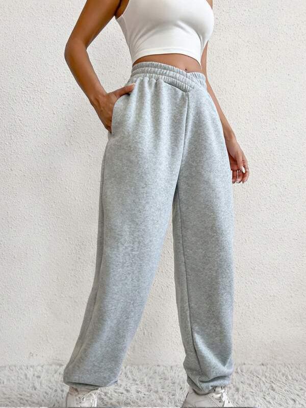 Solid Slant Pocket Sweatpants