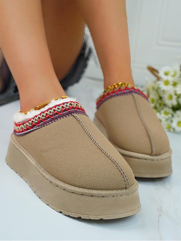 Warm Thick-soled Toe-toe Woolen Cotton Shoes