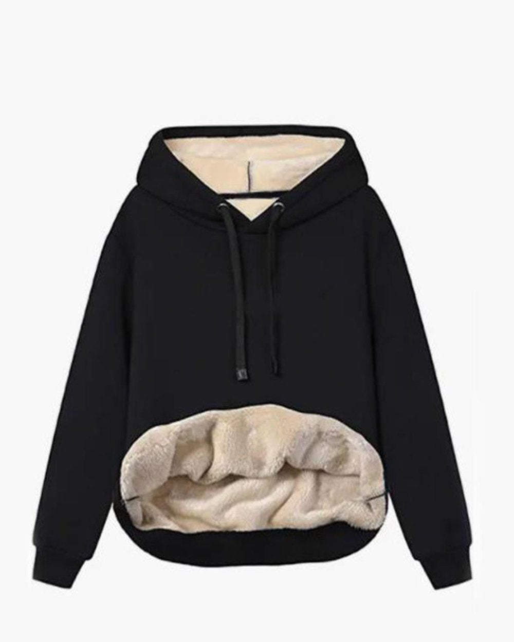 Women's Warm Sherpa Pocket Hooded Sports Sweatshirt