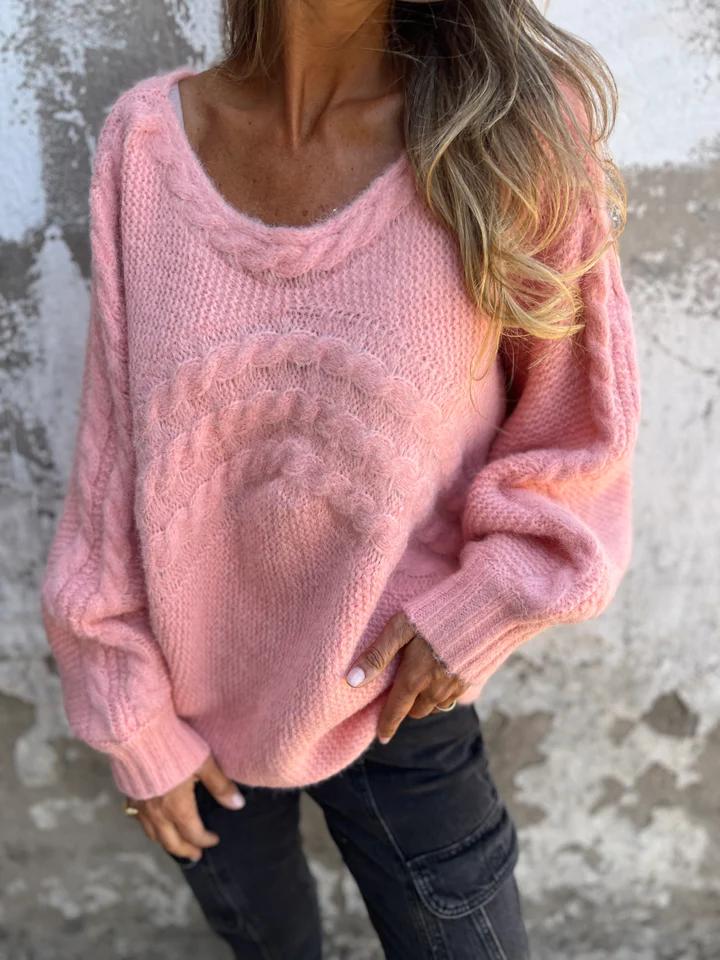 Round Neck Pullover Knitted Top