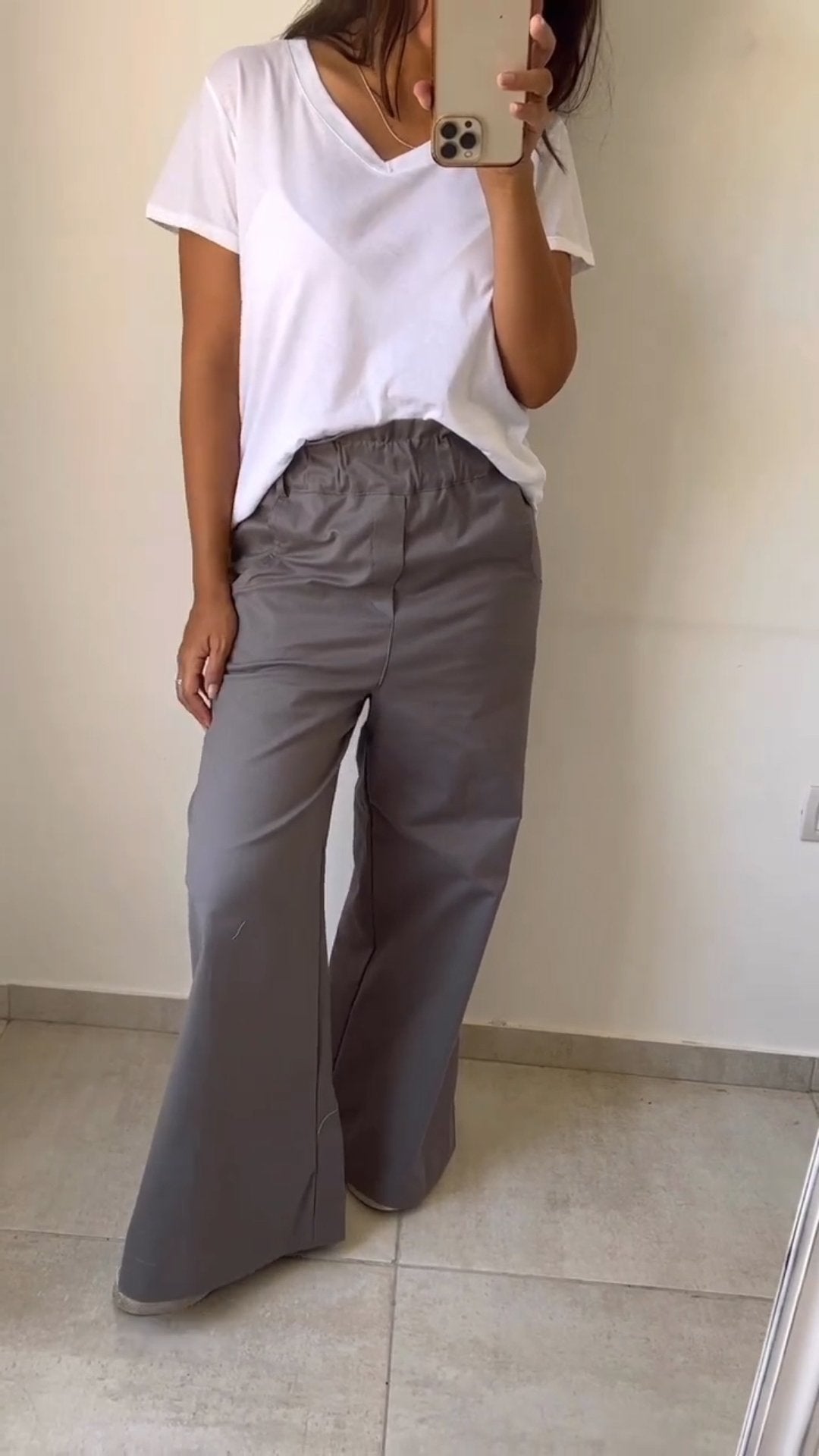 Loose Trousers with Elastic Band