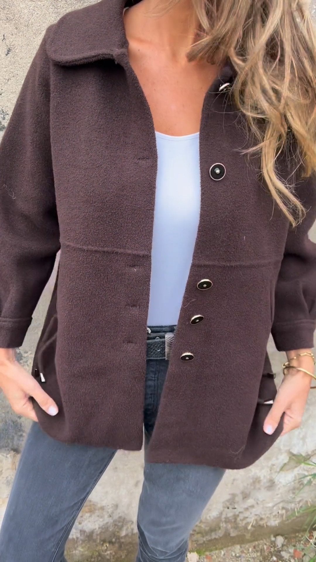 Women's Slim-fit Base Breasted Coat