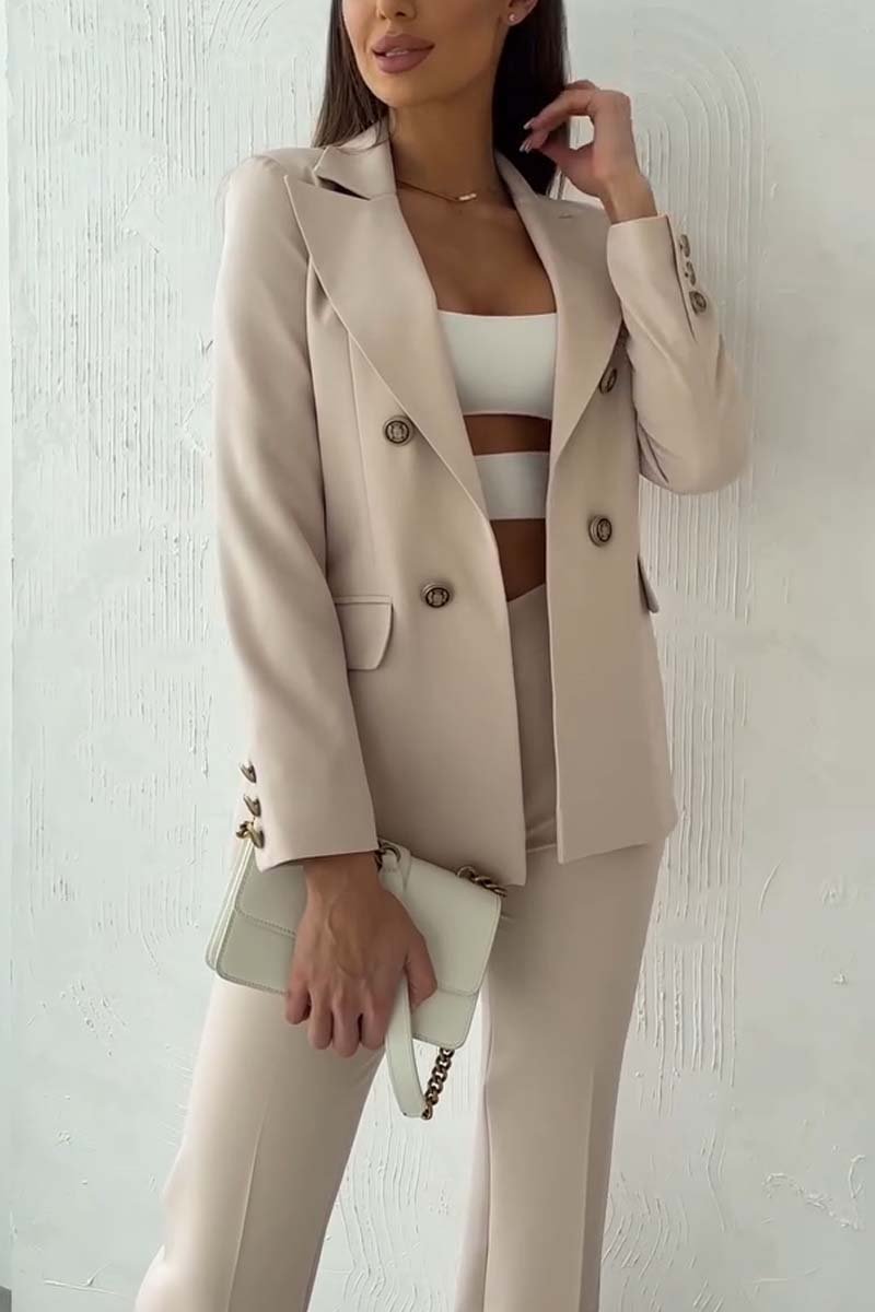 Women's fashion solid color suit