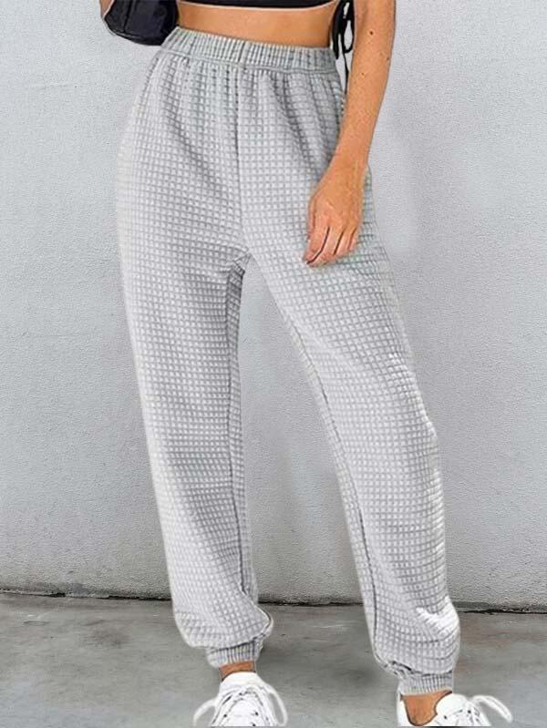 Home sports waffle casual pants