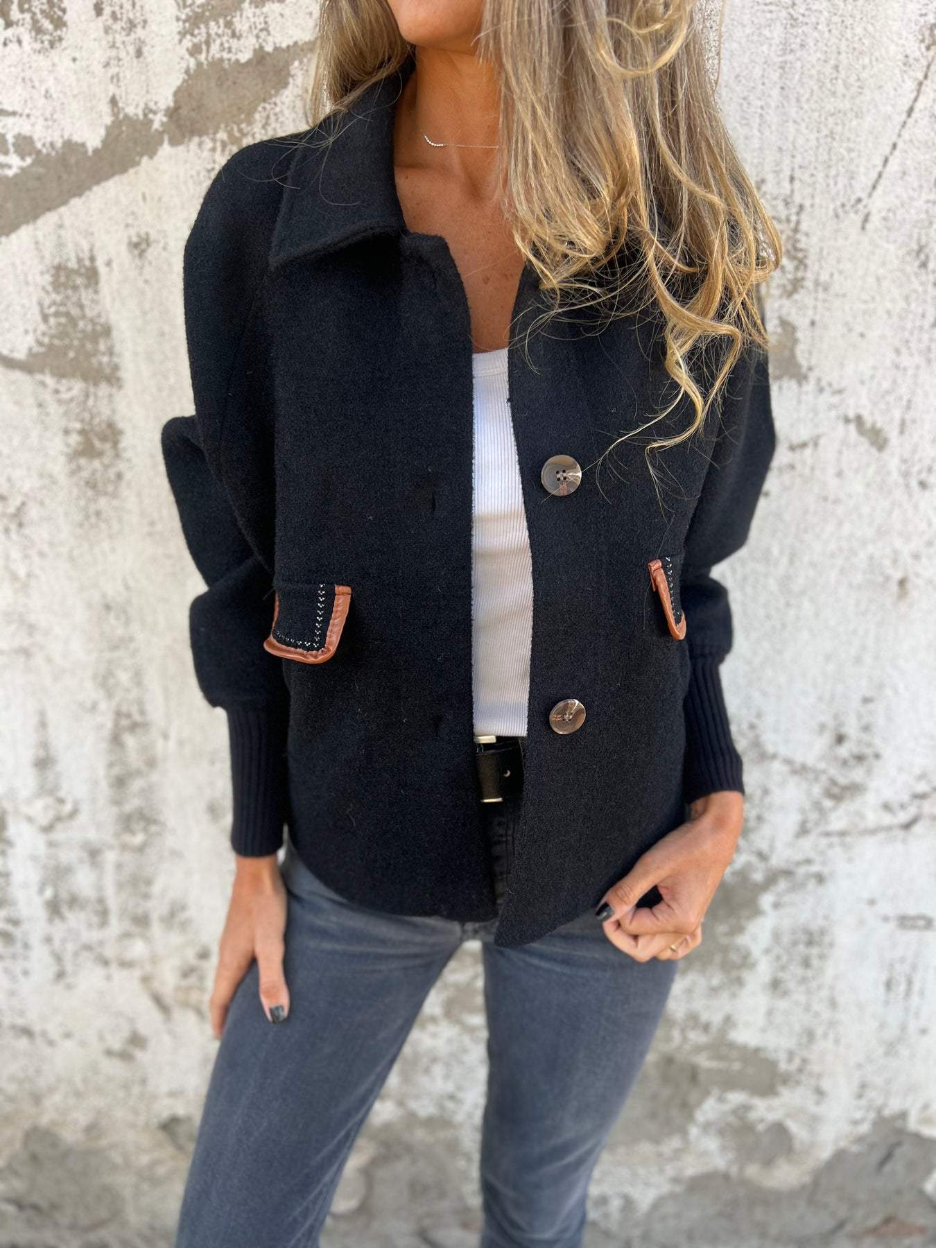 Casual Lapel Single-breasted Long-sleeved Jacket