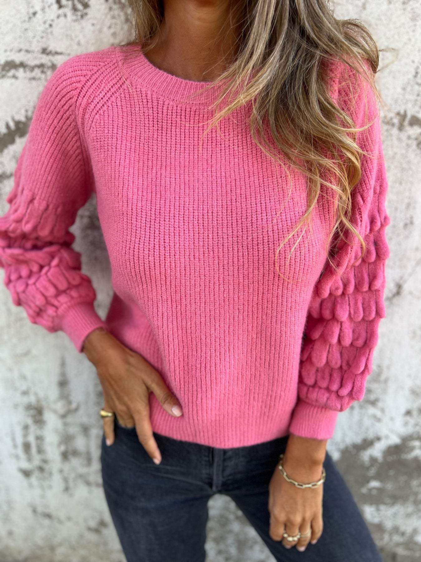 Crew Neck Knitted Casual Top