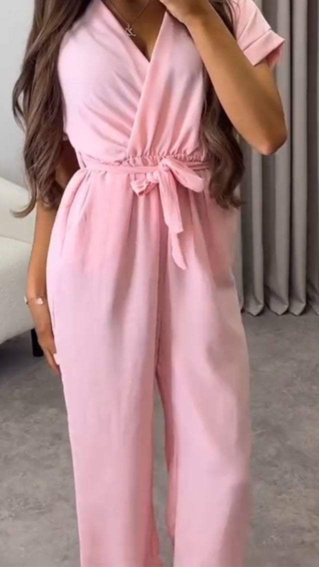 Women's Casual Solid Color Jumpsuit