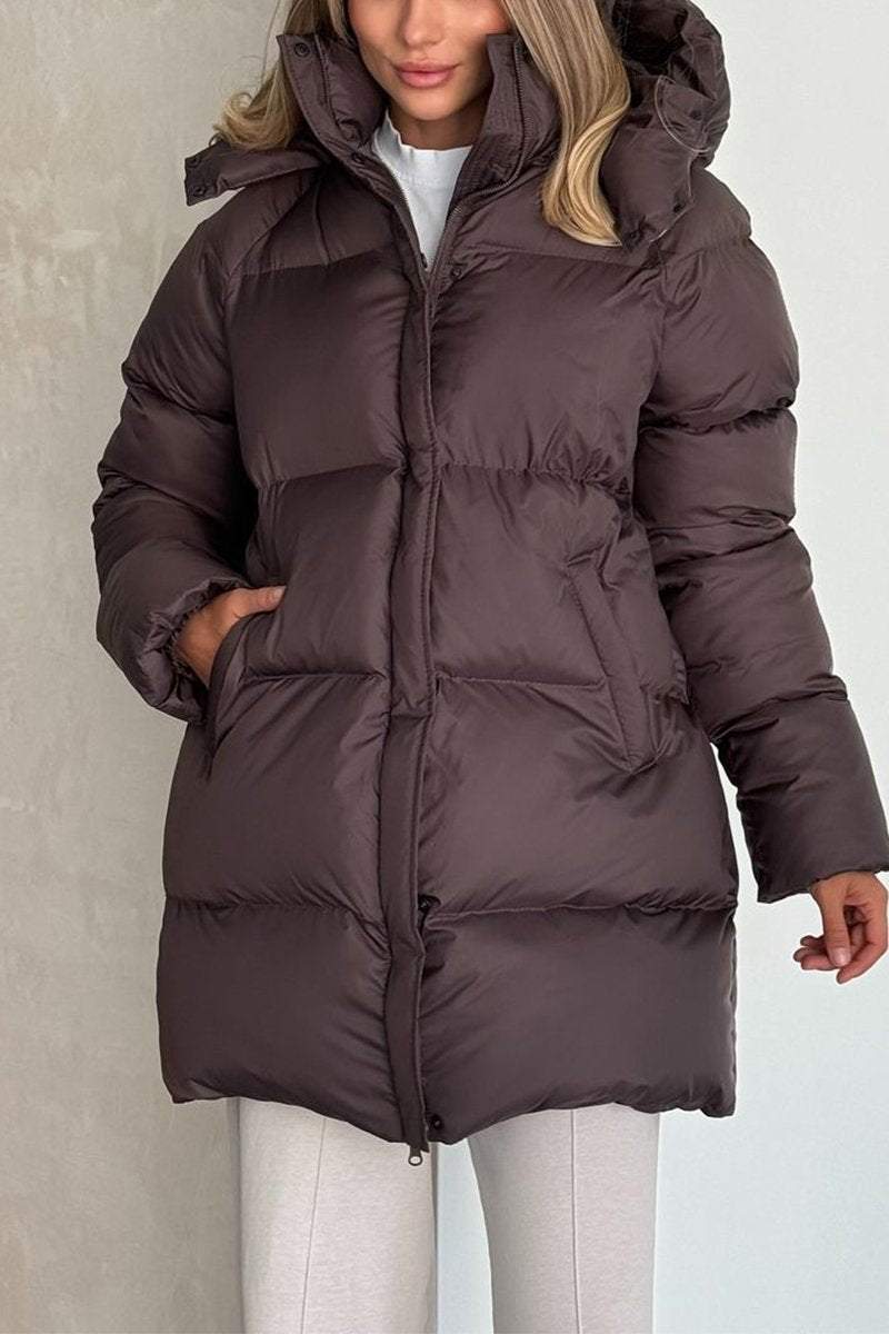 Women's Casual Hooded Zippered Thick Jacket